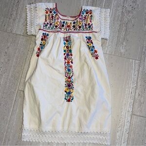 Colorful vintage Embroidered Kids Dress